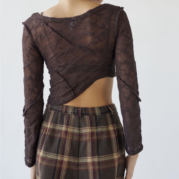 UO BDG Cozy asymmetric gauze sweater - Picture 3 of 4